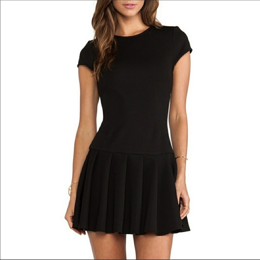 Torn by Ronny Kobo black cap sleeve dress